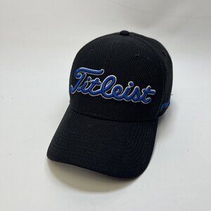 Titleist FJ Pro V1 Strapback Hat Adult L/XL Blue / Black Embroidered Spell Out